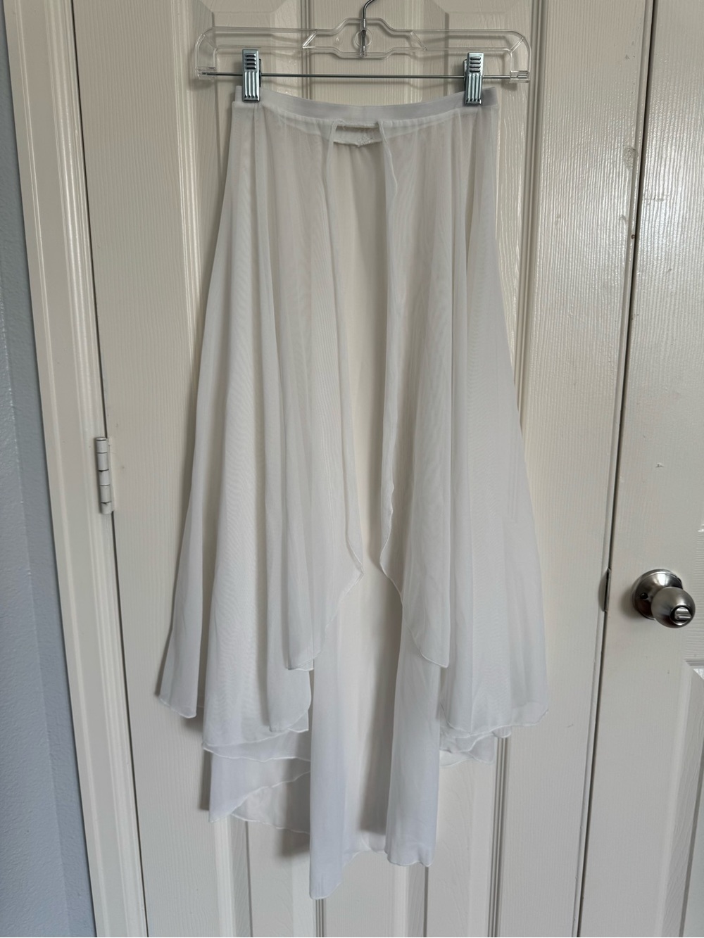 Suffolk White High-Low Chiffon Dance Skirt